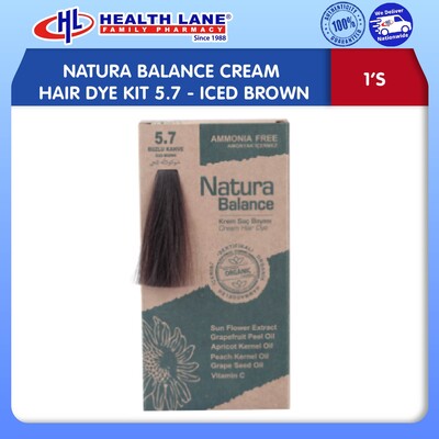 NATURA BALANCE KRIM RAMBUT DYE KIT 5.7 - ICED BROWN